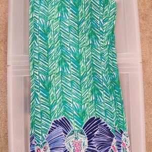 Lilly Pulitzer Green and Blue Wide Leg Pants